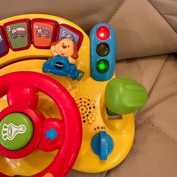 VTECH Turn & Learn Driver Steering Wheel Toy-Horn Music Animals Numbers Songs - Picture 7 of 10